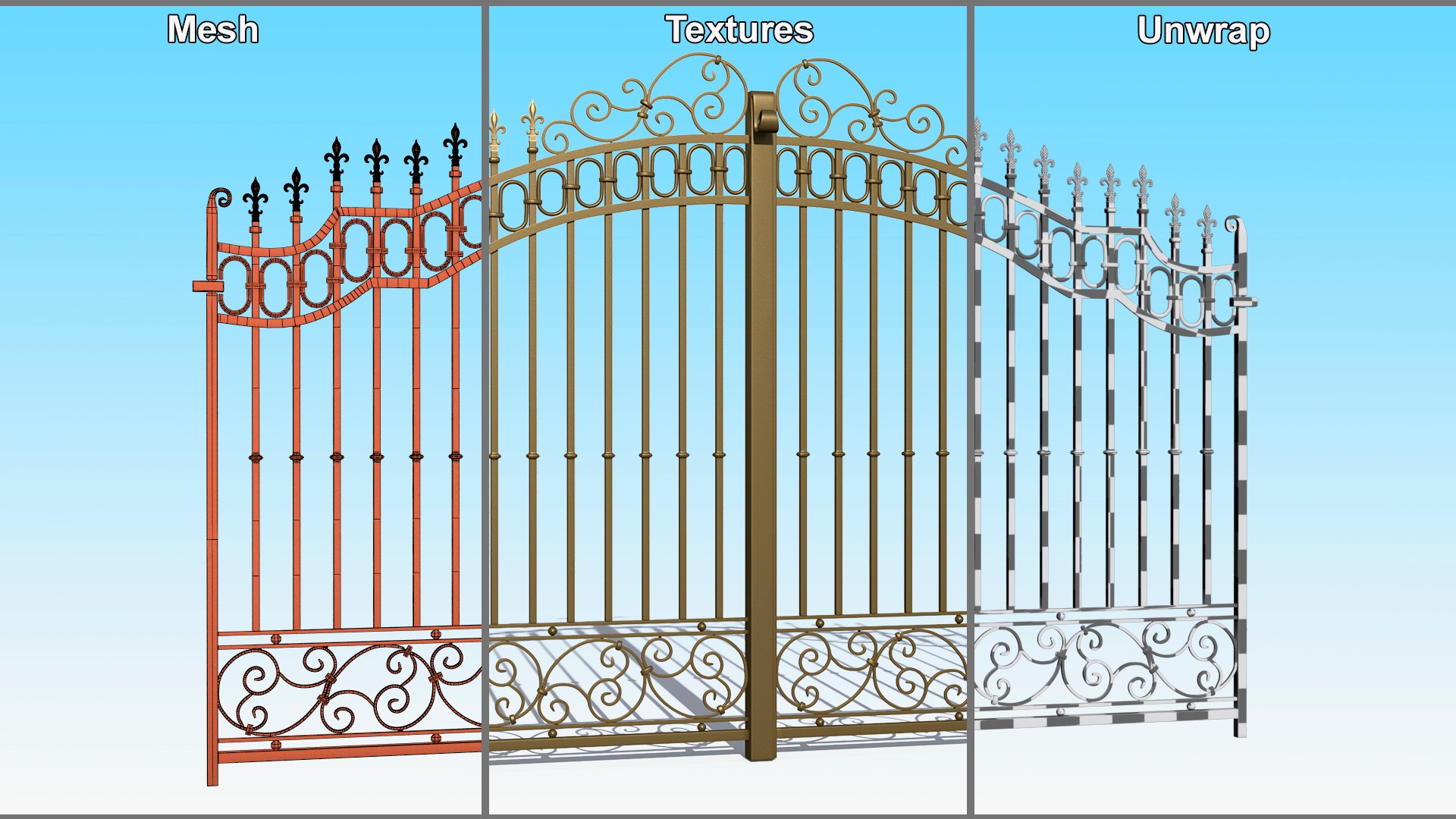 Gilded Wrought Iron Gates 3D model https://p.turbosquid.com/ts-thumb/rj/eusHy8/Vb/gildedwroughtirongatesmb3dmodel015/jpg/1719652786/1920x1080/fit_q87/d1675543e9b7386dd337d2b9f5e3096ddd791d80/gildedwroughtirongatesmb3dmodel015.jpg
