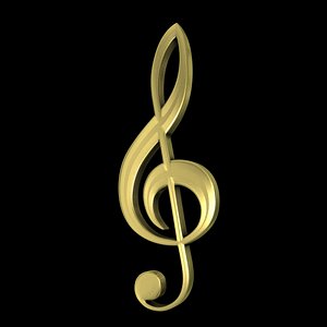3d musical clef model