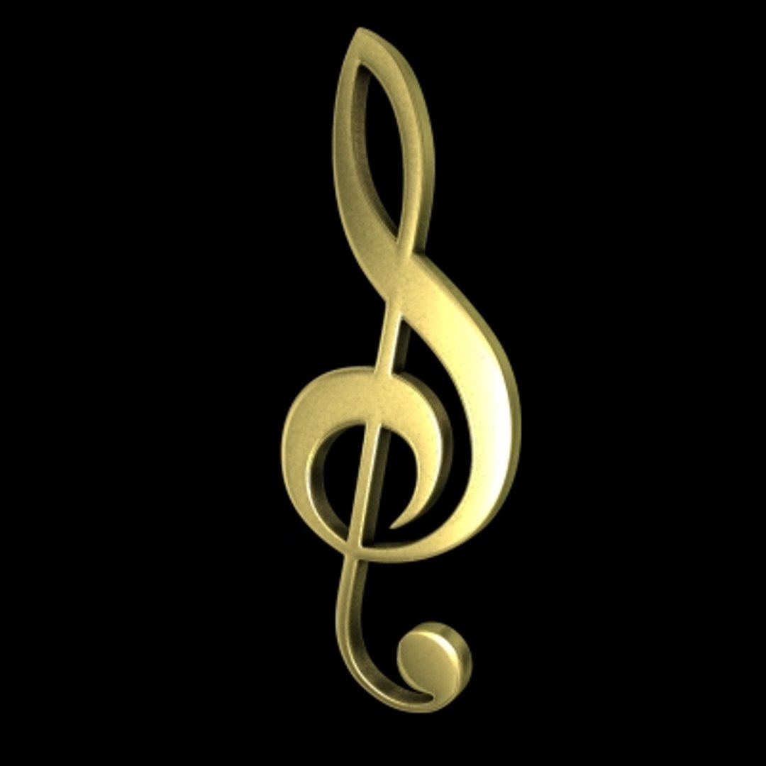 3d musical clef model