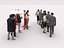 20x LOW POLY BUSINESS ELEGANTE EVENTO UOMO DONNA PERSONE VOL02 FOLLA