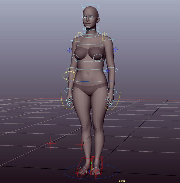 Young Woman with MaxKare Spa Foot Bath Massager Rigged for Maya 3D model  rigged