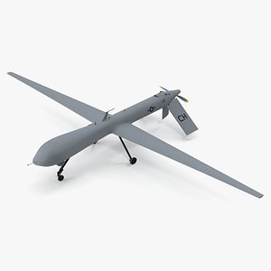 3D model Unmanned Aerial Vehicle Reaper Drone MQ-1 Rigged for Cinema 4D
