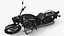 Motorcycle Ural M70 Black Rigged for Maya