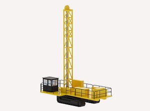 3D Drill Rig Mining D6290 Simplified