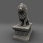 3d model lion statue