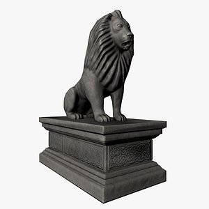 3d model lion statue
