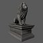 3d model lion statue