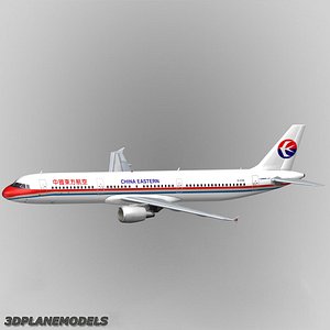 airbus a321 china eastern airlines 3d model
