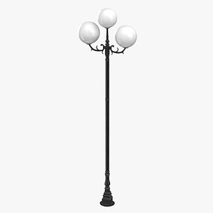 3D Globe Street Light Triple Clean and Dirty