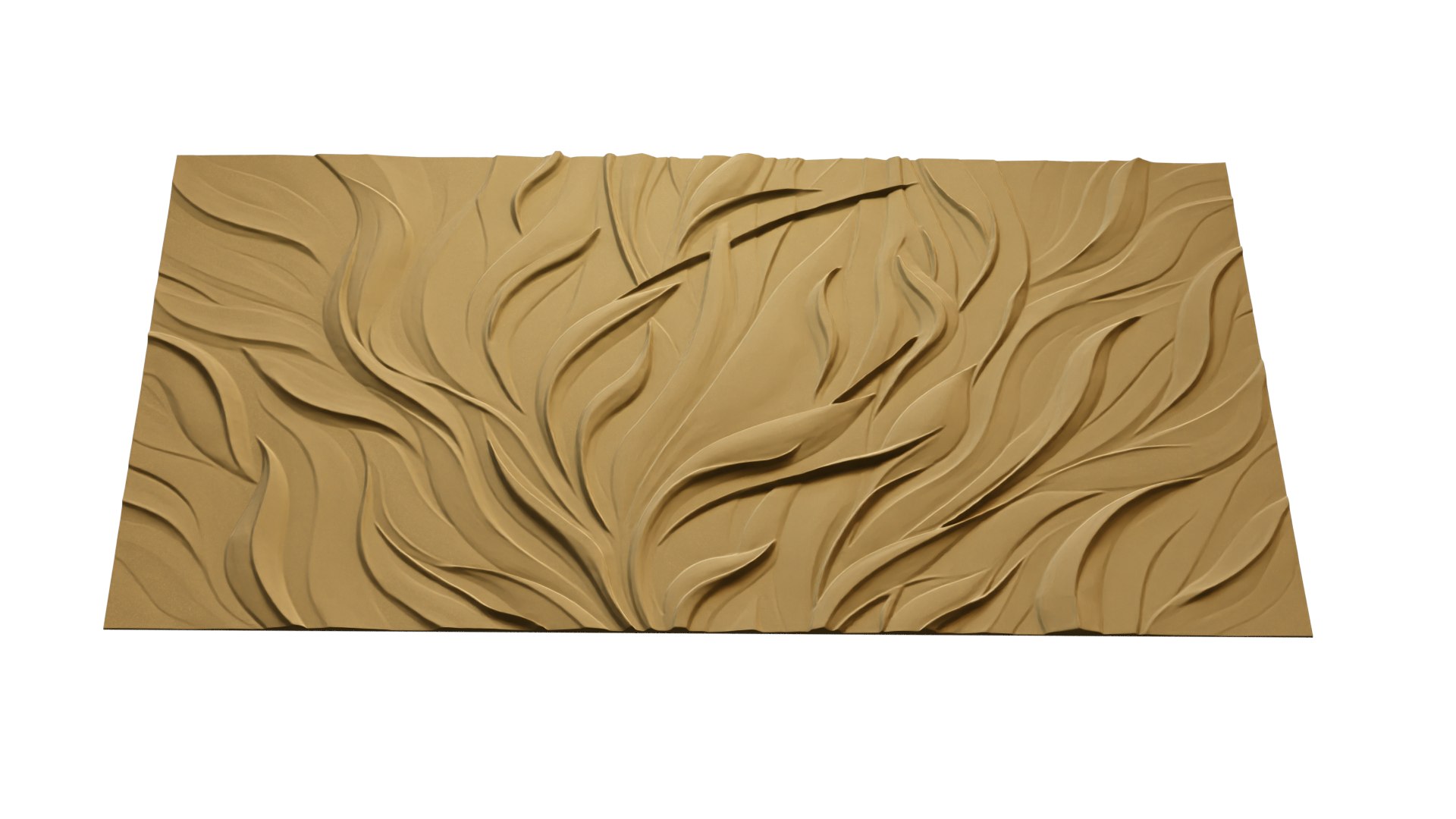 Modern Floral Relief Panel Wall Decor Set STL Mural CNC 354 3D Model ...