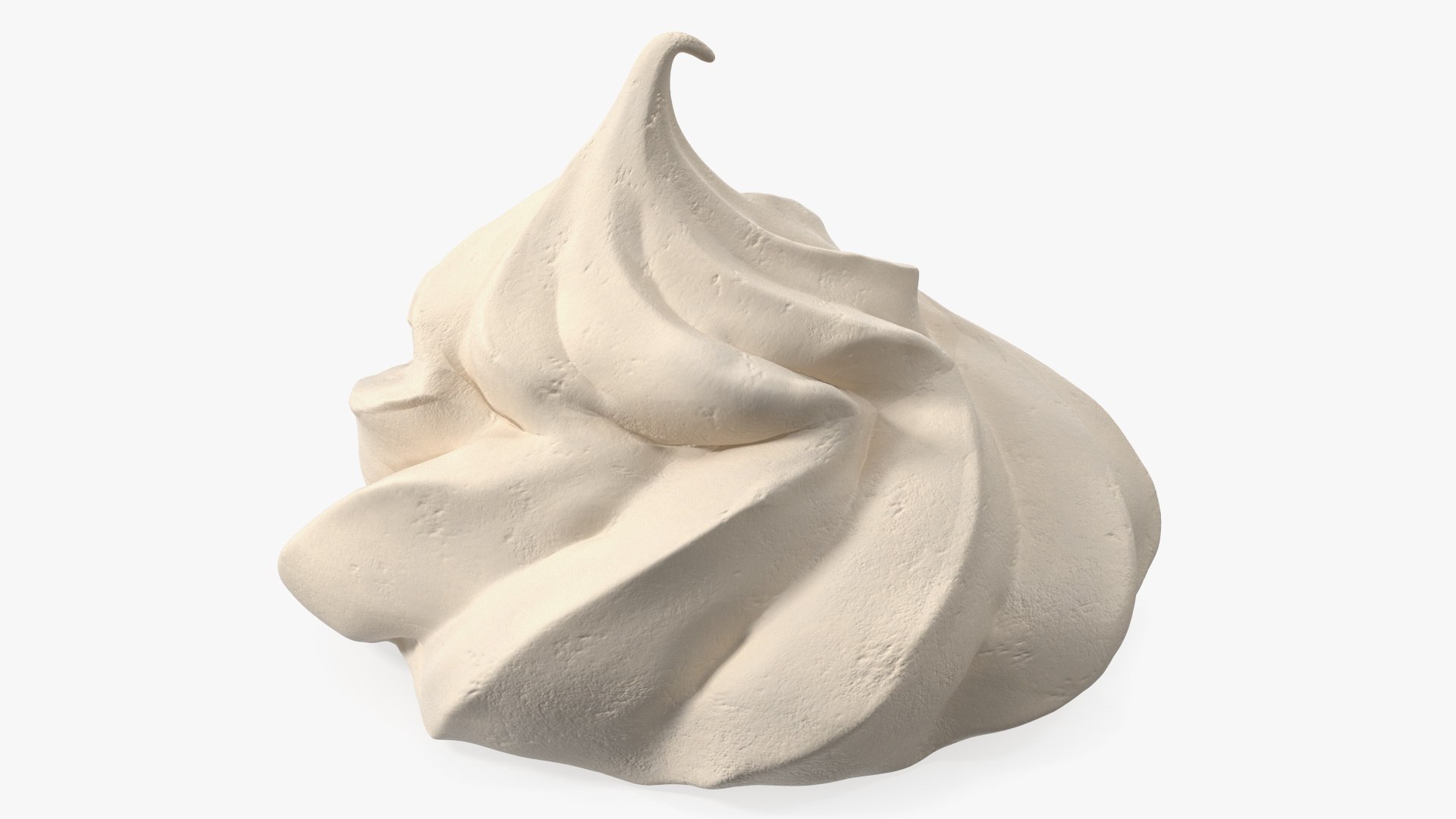 Caramel Meringue Ice Cream Cone 3D model preview
