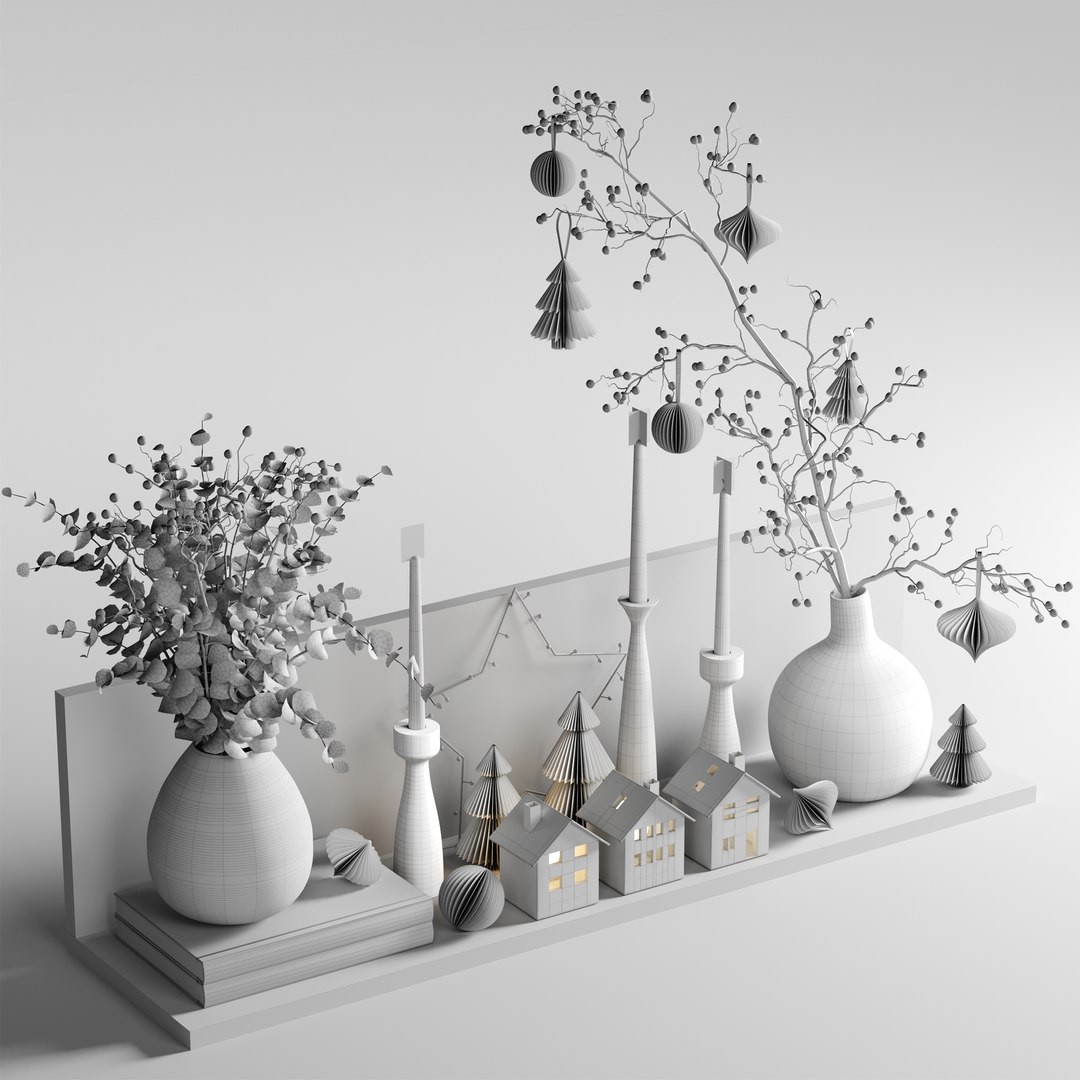 3D Decorative Set 14 - TurboSquid 2309462