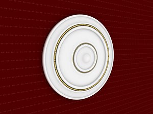3D rosette decorative molding model