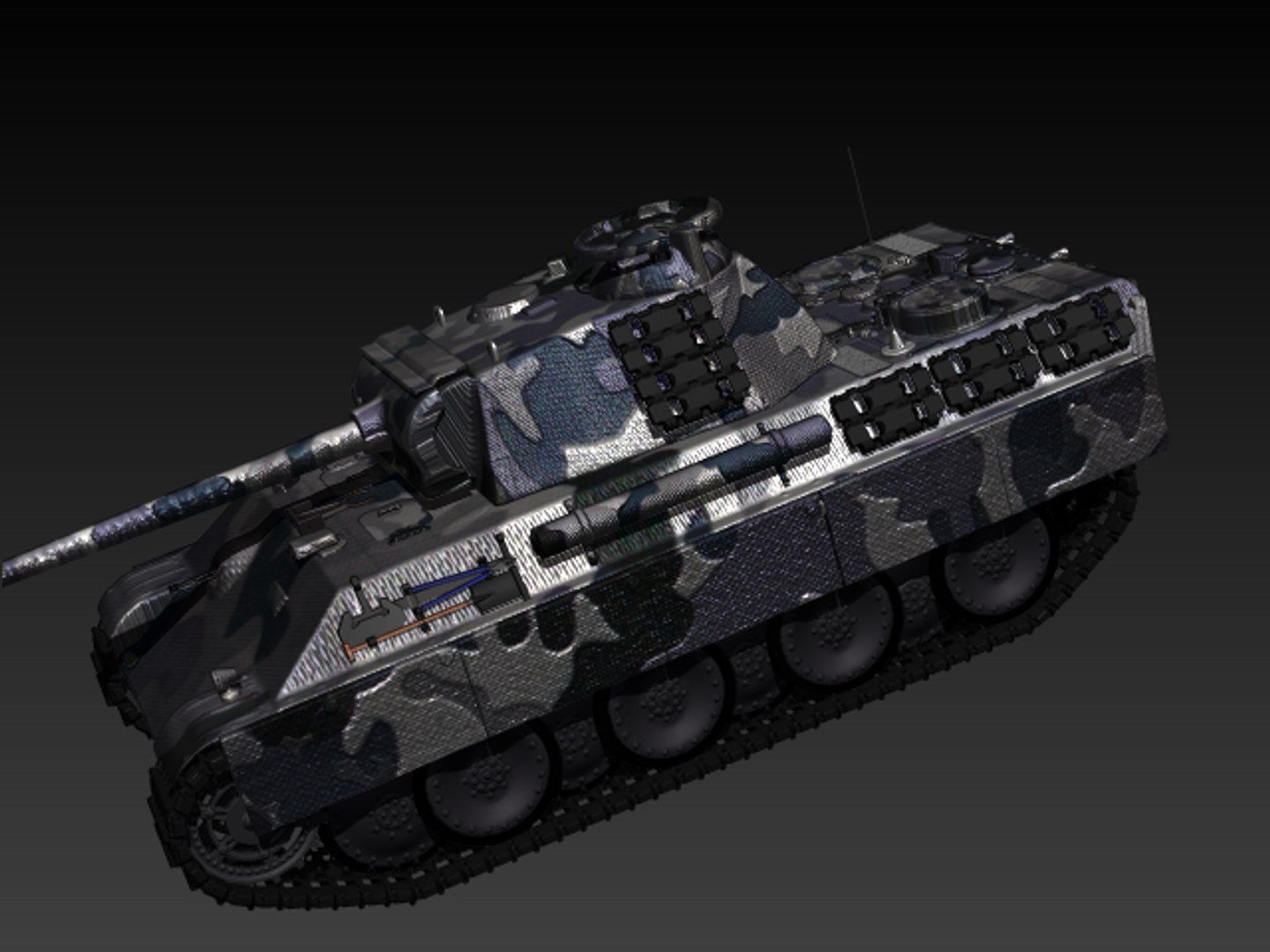 panther tank 3d 3ds