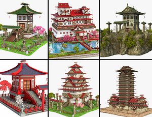 Fantasy Asian Buildings Collection