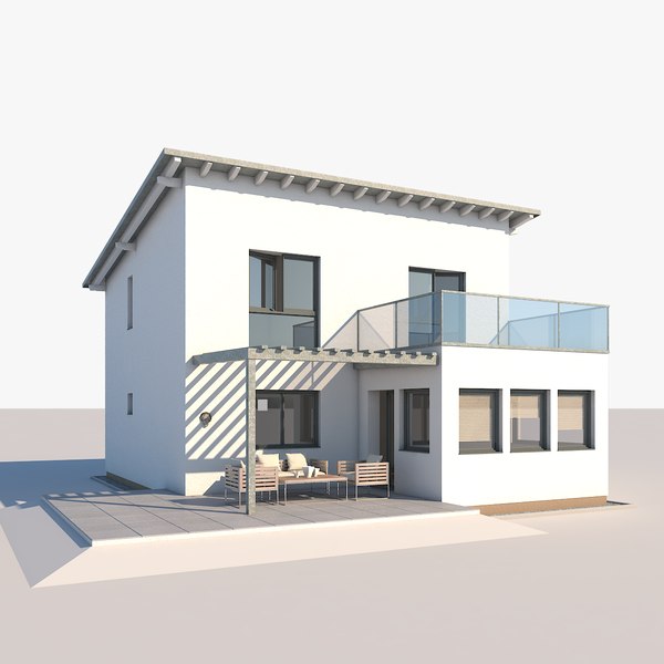 3D contemporary house model - TurboSquid 1397581