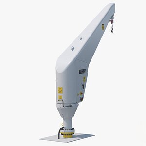 Seasight Davits Crane for Wind Farms Rigged for Cinema 4D