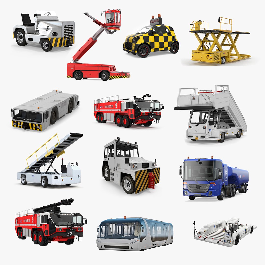 Airport Vehicles Collection 6 3D model preview