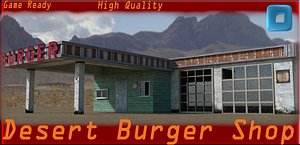 3d desert burger shop model