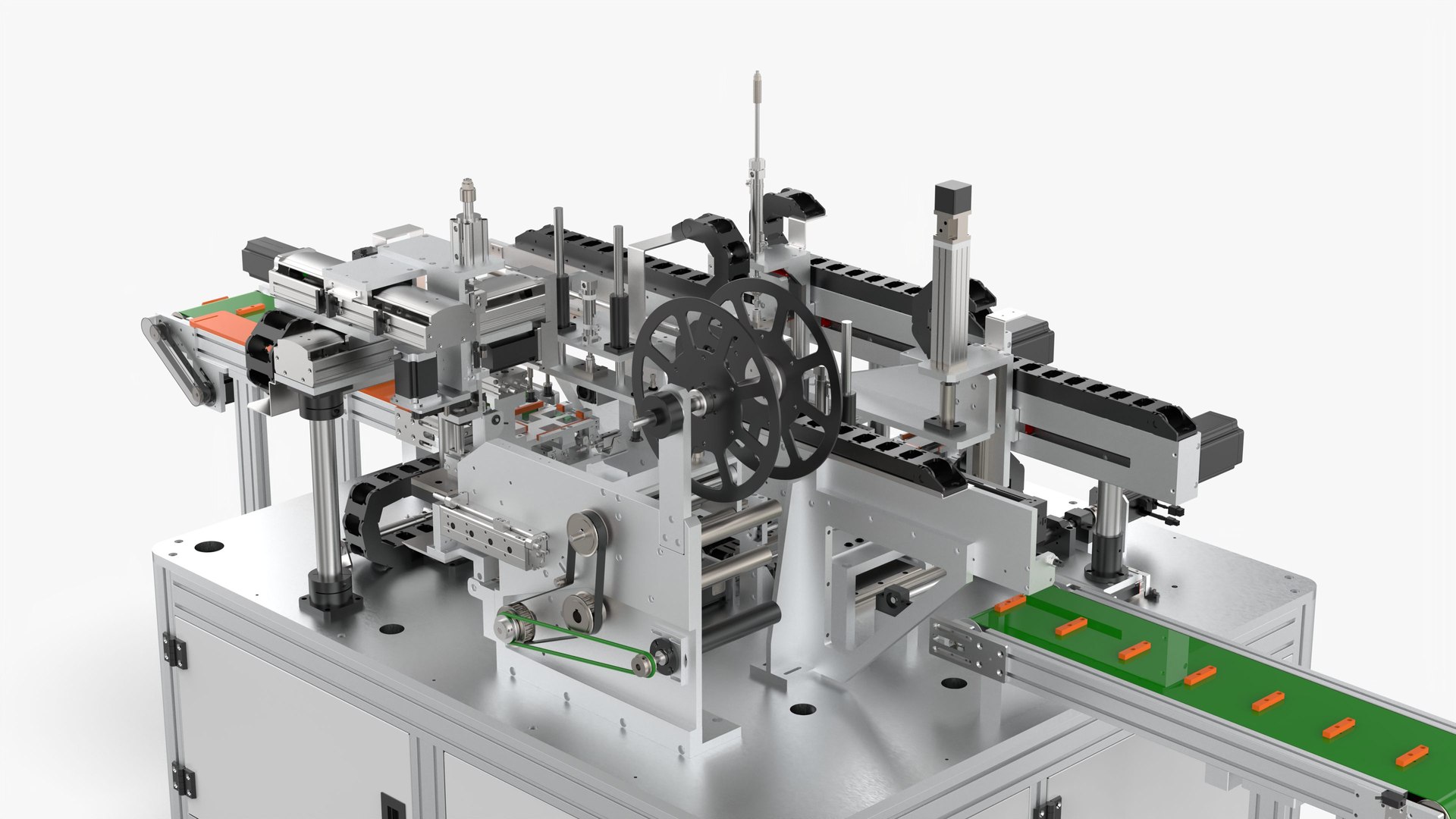 Automatic Polymer Battery Shaping And Labeling Machine 3D Model ...
