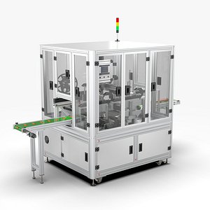 Automatic Polymer Battery Shaping and Labeling Machine 3D model