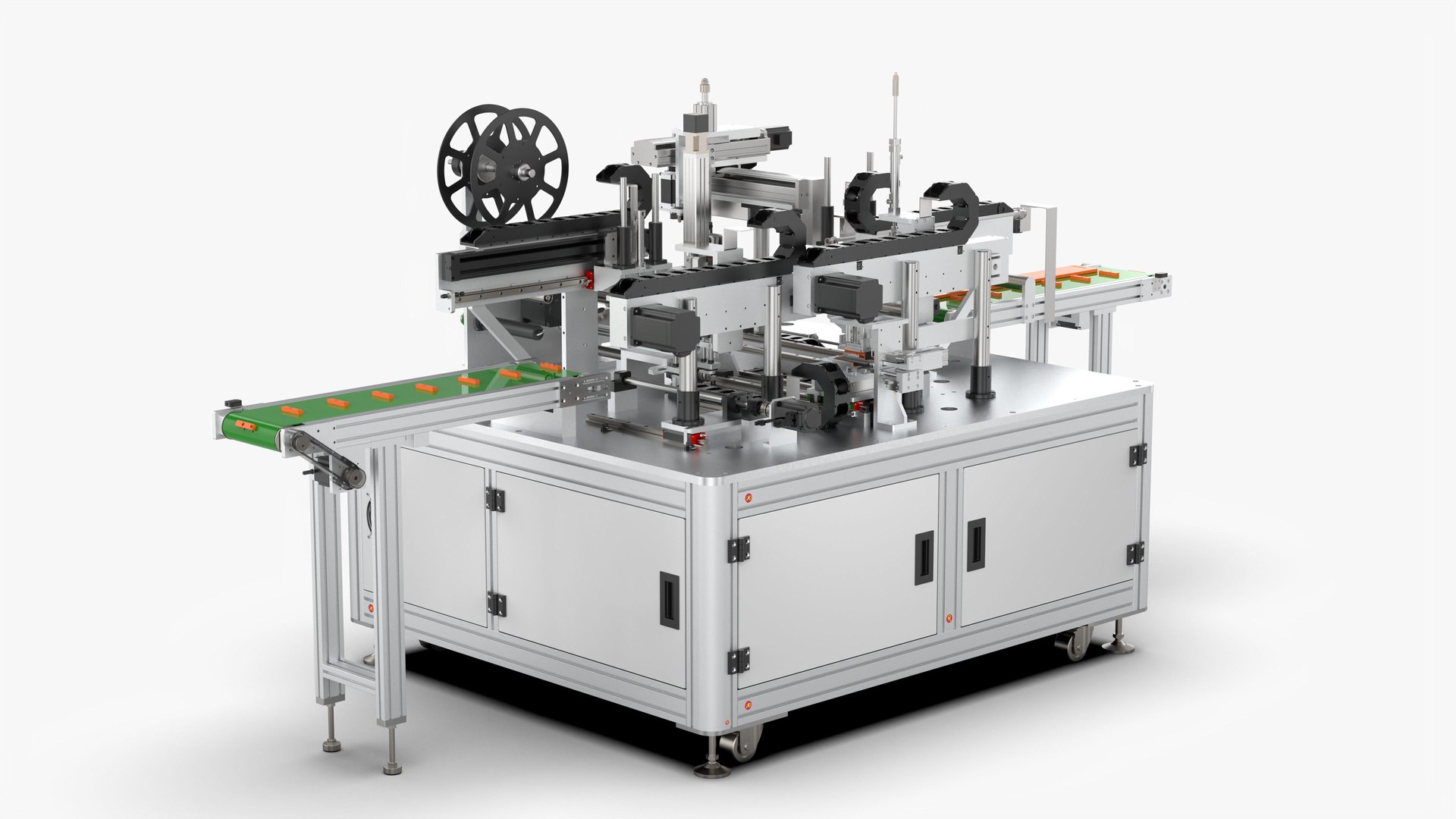 Automatic Polymer Battery Shaping And Labeling Machine 3D Model ...
