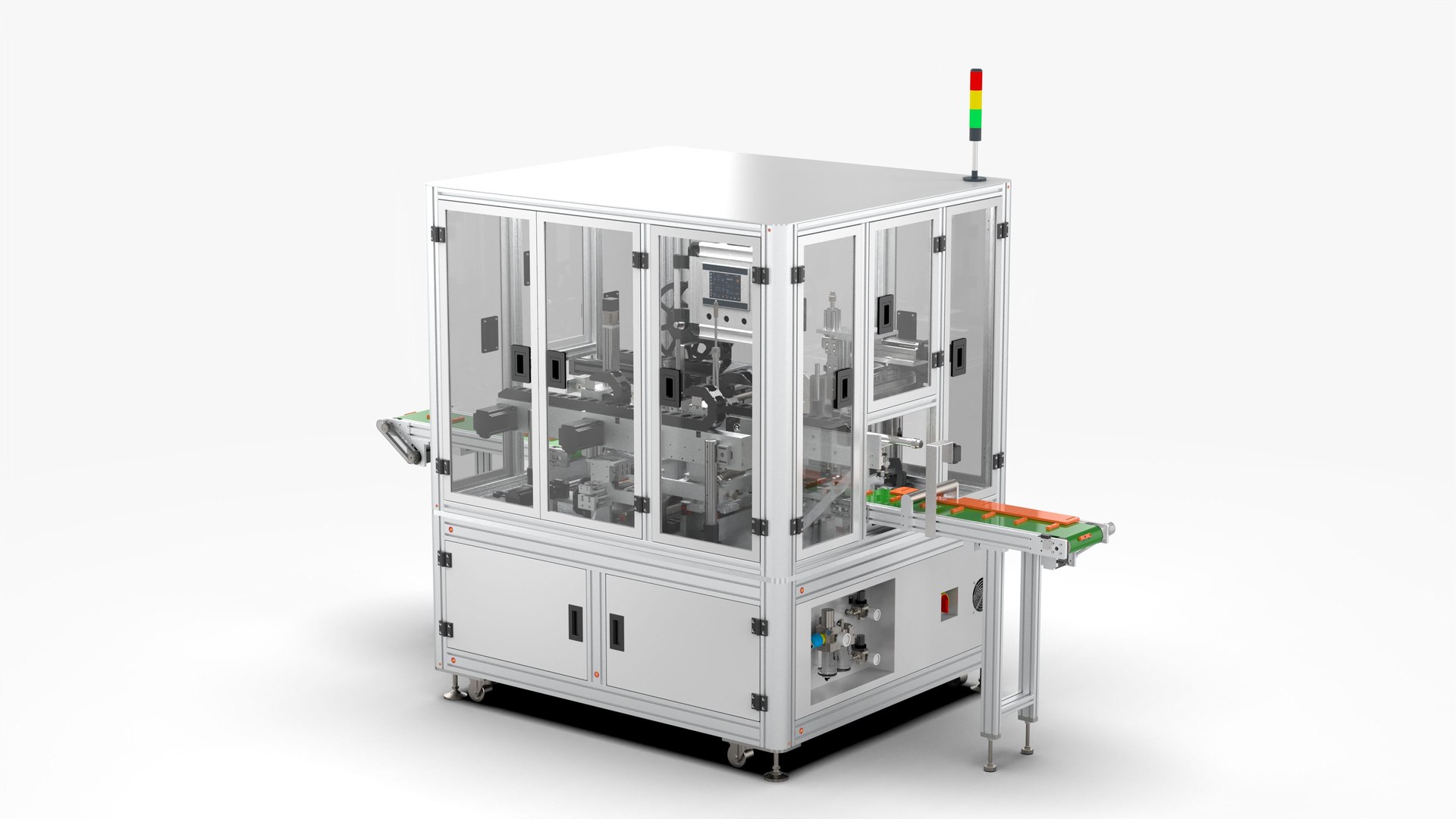 Automatic Polymer Battery Shaping And Labeling Machine 3D Model ...