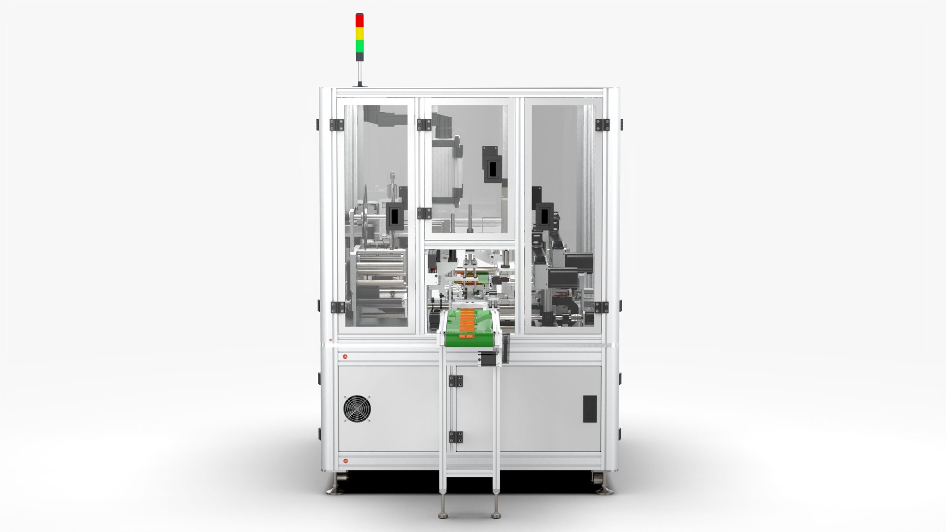 Automatic Polymer Battery Shaping And Labeling Machine 3D Model ...