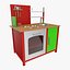 toy kitchen 3d model