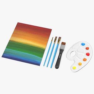 Painting Set Fur 3D model