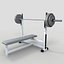 gym equipment set weight 3d model