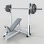 gym equipment set weight 3d model