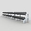 gym equipment set weight 3d model