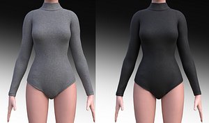 turtleneck bodysuit - model