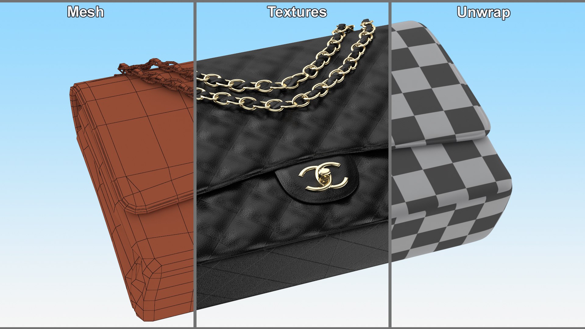 Chanel Classic Handbag Black Grained Calfskin 3D model https://p.turbosquid.com/ts-thumb/rk/NmDe0c/GJ/chanelclassichandbagblackgrainedcalfskin3dsmodel010/jpg/1690918551/1920x1080/fit_q87/ece0b04d3c6c0cf4291377357f9e39fe3f8936cf/chanelclassichandbagblackgrainedcalfskin3dsmodel010.jpg