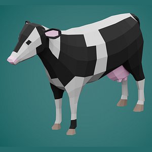 Stylized lowpoly COW