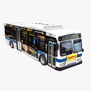 bus nyc 3D model