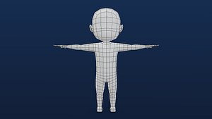 rig characters base mesh 3D model