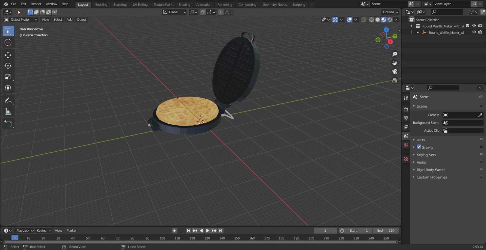 3D model Round Waffle Maker with Waffle https://p.turbosquid.com/ts-thumb/rk/W3a0e2/Jg/roundwafflemakerwithwafflemb3dmodel025/jpg/1674589225/1920x1080/fit_q87/ea6cd30b5e575868a7a7e7463d265ee1933cbe09/roundwafflemakerwithwafflemb3dmodel025.jpg