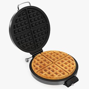 Round Waffle Maker with Waffle