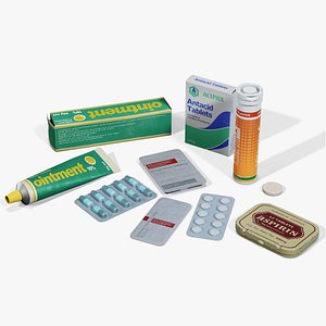 Medicine Pills and Tablets Set