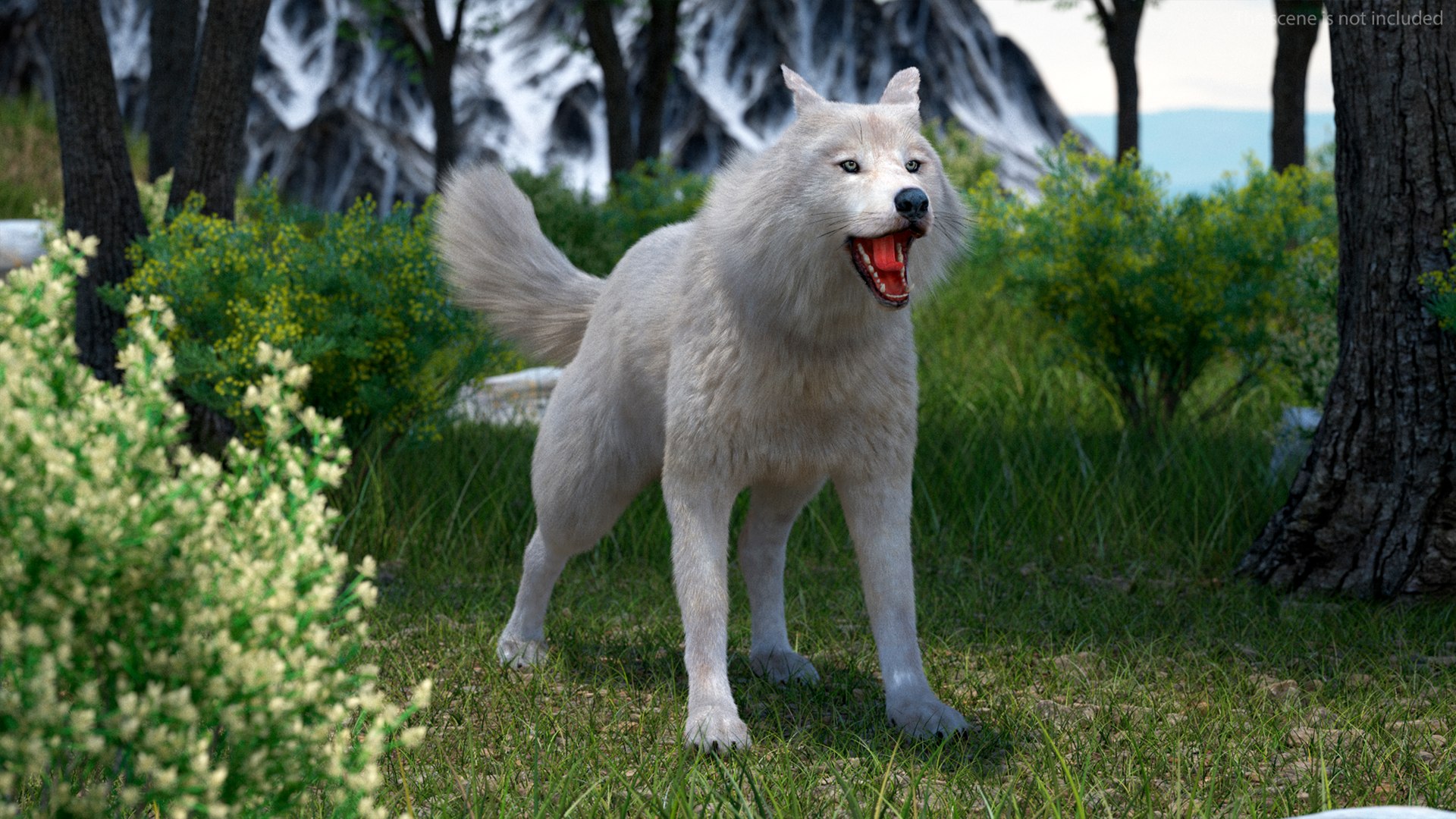 Arctic Wolf Fur Rigged 3D Model - TurboSquid 2217481