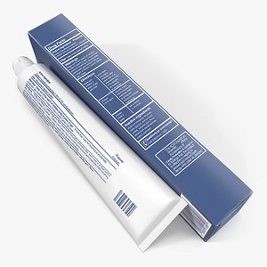 Tube and Box Toothpaste 3D Model