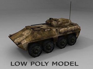 stryker apc vehicle 3d obj