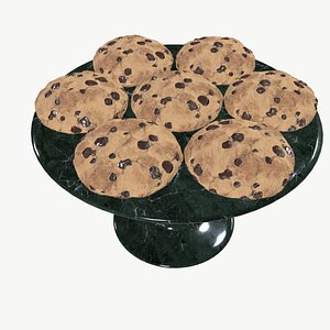 3D Cookies Low-Poly PBR 3D Model model