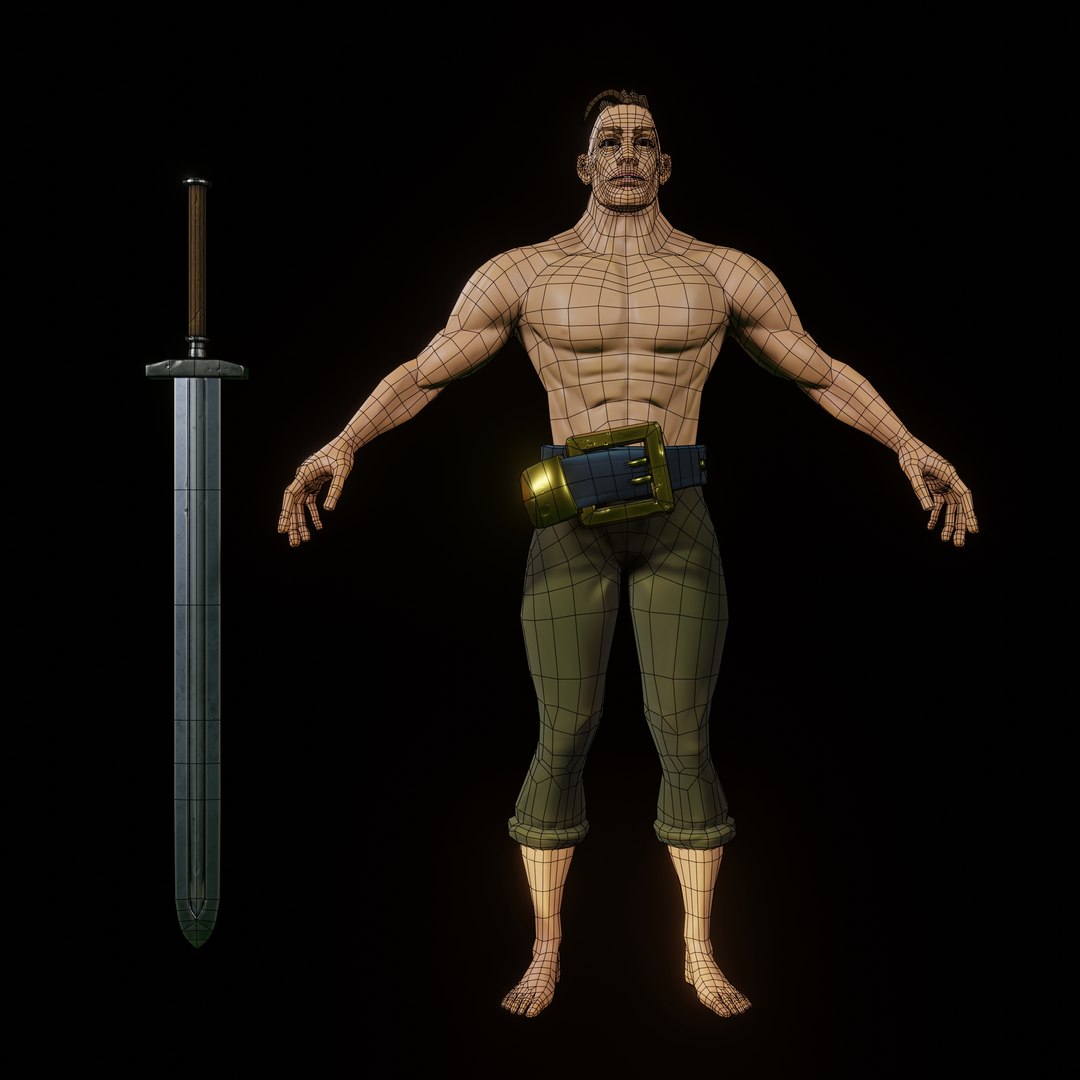 3D Warrior John model - TurboSquid 1948244