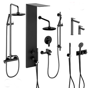 shower faucet set systems 3D model