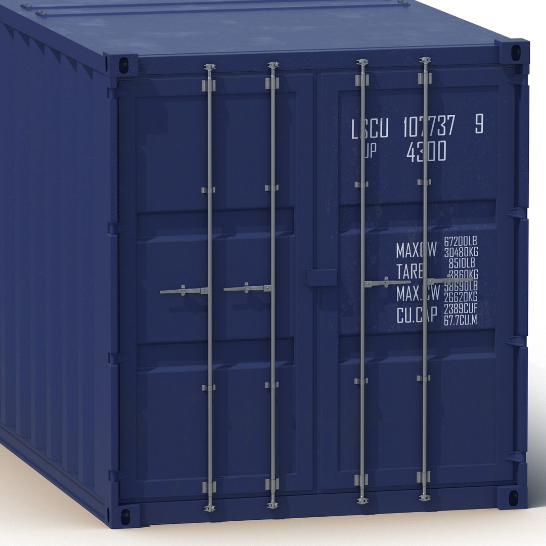 48 Ft Shipping Iso Container Obj