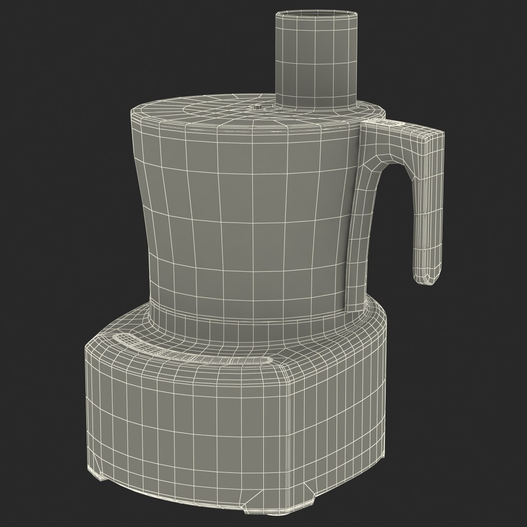 3d food processor modeled model
