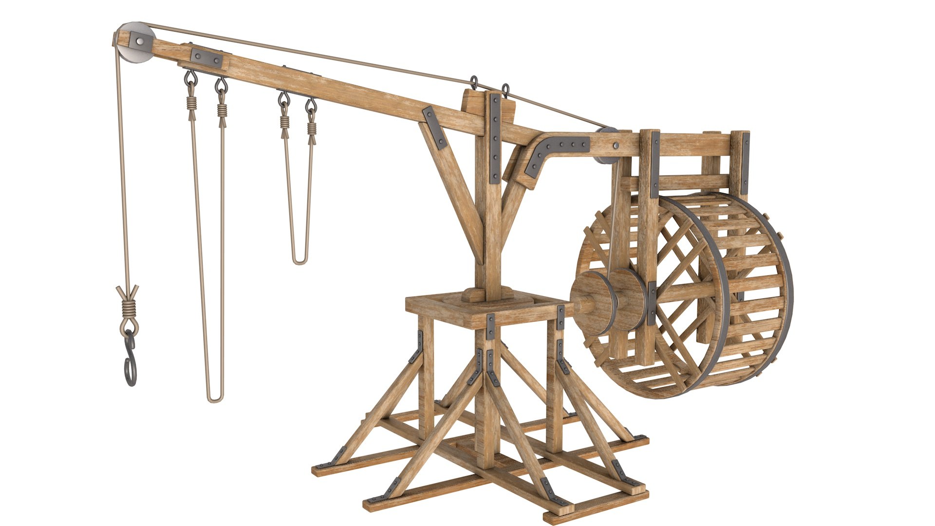 3D Model Wooden Crane - TurboSquid 1974781
